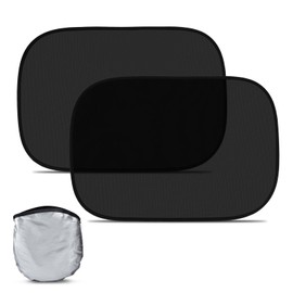 2 Pcs Car Window Shades for Baby, Car Sun Shade for Baby Sun Shades for Cars Windows with Silver Storage Bag Black Protect from UV Rays Electrostatic Adsorption Suitable for 95% of Vehicles