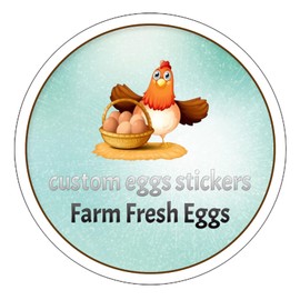 2,2.5,3,3.5,4inch Custom Egg Carton Labels Sticker Farm Fresh Eggs Cartons Sticker label, Customized egg stickers， custom retrun egg carton label (8)
