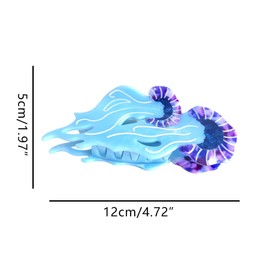 Magical Jellyfish Hair Clip,Acetate Claw Clips,Funny Hair Clips for Women,Blue