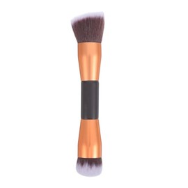 Baluue Brocha Doble Extremo 6.29" x 1.96" para Polvo Suelto y Rubor – Cerdas Suaves sin Caída, 40 g, Aplicación Precisa Contorno e Iluminación – Hogar, Salón, Viaje, Mujeres