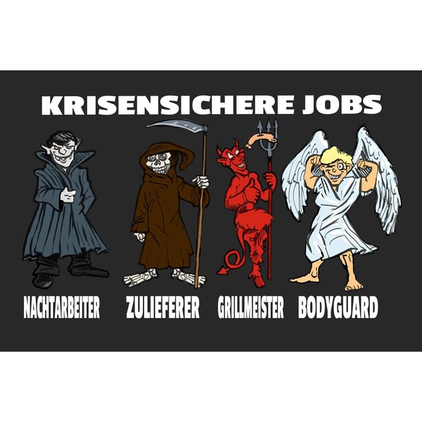 AGDeko® Tin Sign with Crisis Proof Jobs Night Workers Size