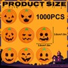 Bcautay 1000pcs Halloween Pumpkin Stickers, Halloween Sticker