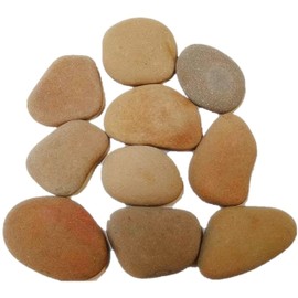 Large River Rocks for Painting – 10 Rocks, 4” - 6” Inch Flat Smooth Stones, 5-6 LB. of Craft Rock Painting, Kindness Supplies Adults and Kids, Grey