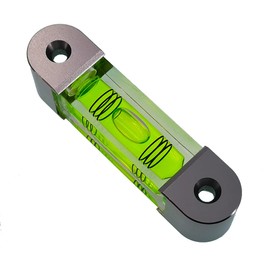 Aluminum alloy installation hole level ruler accessories adjustable DIY level bubble with screw spring (68X16.2X17.5mm)