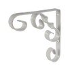 Dekton Twisted Wrought Iron Scroll Shelf Bracket, Powder Coated, 8"x8"-