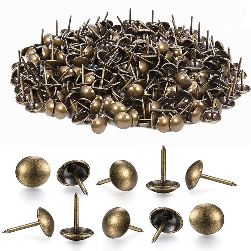 500 Pcs Upholstery Tacks, Antique Bronze Decorative Thumb Tacks, Furniture