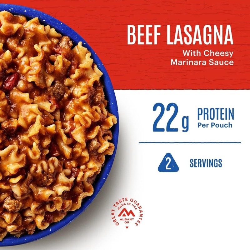 Mountain House Beef Lasagna | Freeze Dried Backpacking & Camping