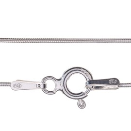 Markylis - Genuine 925 Sterling Silver Fine Italian Jewellery Necklace Chain - 0.8mm Rounded Snake - 20inch