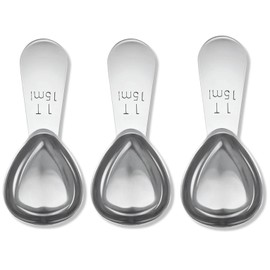 3PCS Coffee Scoops, 1T Stainless Steel Coffee Measuring Spoon, Short Handle Coffee Scoop Set, Durable Measuring Scoop Set for Ground Coffee, 1 tablespoon,15ml, 3Pcs
