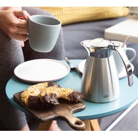 alfi GUSTO TT 0.40 L, Insulated Flask Made of Stainless Steel, Loose Lid, Keeps Hot for 12 Hours, Cold for 24 Hours, Durable Thermos Flask, Ideal as a Coffee Pot, Teapot, Dishwasher Safe, BPA-Free