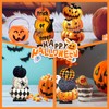 Lacabin 6 Pcs Halloween Wooden Pumpkin Table Centerpieces, Rustic Fall