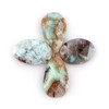 CRYSTALIS 4pcs Natural Aqua-Prase Facet Loose Gemstone Wholesale Bulk Cabochons