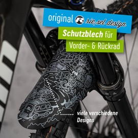Riesel Design® 1x Mudguard - kol:OSS - XL MTB Mudguard with Cable Ties / Stylish MTB Mudguard / Mountain Bike Mudguard as Splash Guard for All Wheel Sizes