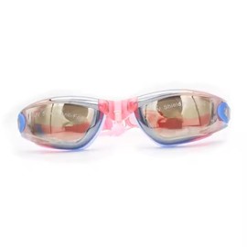 Adults Swim Goggles Adults - UV Protection, Anti-fog - Green, Blue, Red, Pink - Oval Goggles with ear plugs (Blue + Yellow)