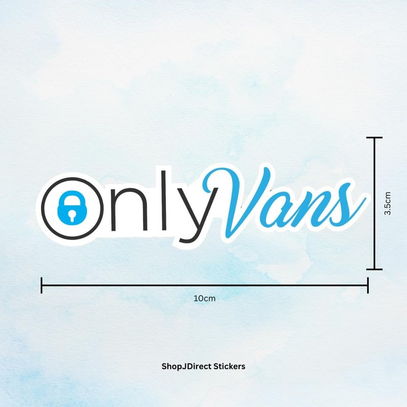 Only Vans Sticker - Waterproof Vinyl Sticker | Window Bumper