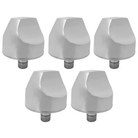 Suifaqi 5Pcs WB03X25889 for GE Cafe Range Burner Control Knob for CGP650SET3SS, CGP650SET4SS, Replace WB03T10329, WB03X25889, 4920893, GEHWB03X25889, WB03X32194,Stainless Steel