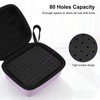 YINGJEE Nail Drill Bits Holder 80 Holes, Dustproof Nail Art