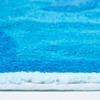 HOMESCAPES - 100% Cotton Washable Tufted Blue Elephant Rug 60