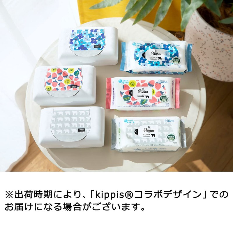 Elleair Puana (Additive-Free) Wet Tissue 99% Pure Water, 62 Pieces