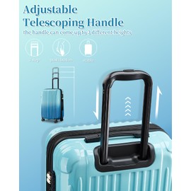 sukiost Checked Luggage, 24 Inch Hardside Suitcase, Lightweight Hardshell with TSA Lock, Large Suitcase with Spinner Wheels