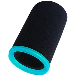 RhymKawa SM7b Foam Cover for Shuer SM7B, MV7 POP Filter RK345 Replacement, Windscreen with Colored Retaining O-Ring Identified Seat (Cyan)