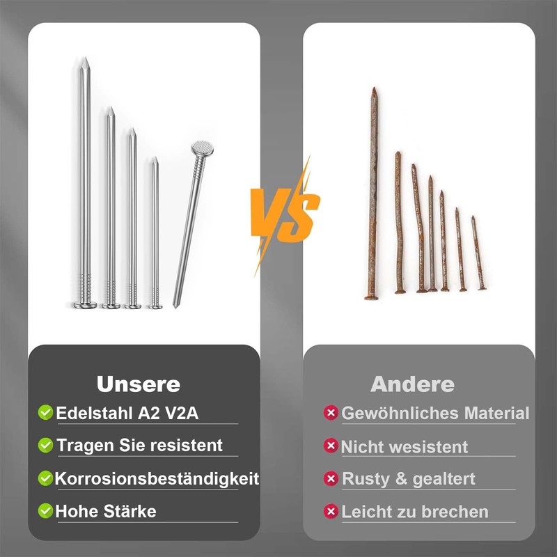 Dayalo Pack of 100 nails, steel nails, 30 mm, roofing