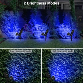 T-SUN 2 Stück LED Solarleuchten, 2-in-1 Wasserdicht Drahtlos Solarbetriebene Gartenleuchten, 2 Beleuchtungsmodi, Sicherheitsbeleuchtung, Outdoor Wandleuchte für Hof, Rasen, Wege, Auffahrt, Terrasse.