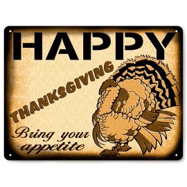 THANKSGIVING TURKEY metal sign kitchen vintage style restaurant diner decor 397