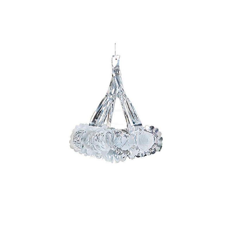 Davies Silver/White Christmas 2 Tone Foil Ceiling Decorations - 40cm