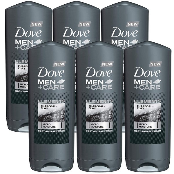 Dove's Men Body & Face Wash 400Ml Charcoal & Clay - Pack of 6