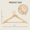 ELONG HOME Suit Hangers, 6 Pack Heavy Duty Wooden Hangers