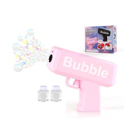 Bubble Machine for Kids with Two Refills, for Boys and Girls Ages 3 4 5 6 7 8 Years Old, Outdoor Toys for Summer, Birthday Wedding Party Gifts, Four Colors (Pick)