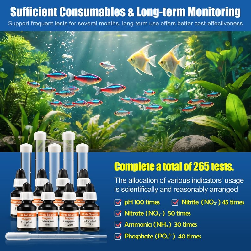 DaToo Aquarium Master Test Kit 5 in 1 Fish Tank