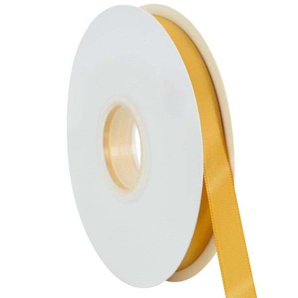 TONIFUL 1/2 Inch x 50yd Yellow Satin Ribbon Thin Solid