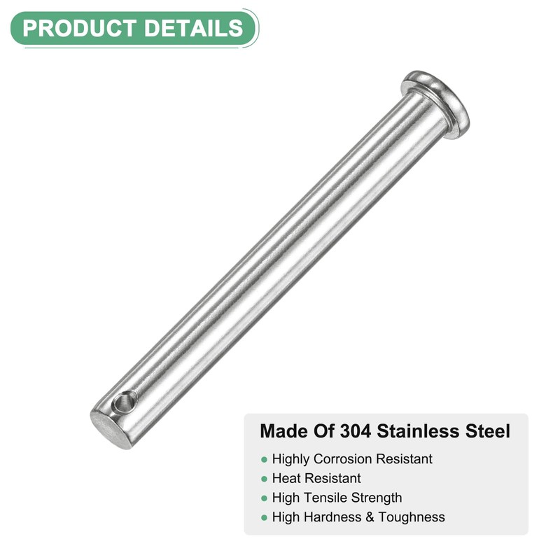 M METERXITY 2-Pack Single Hole Clevis Pins, M10 x 90mm