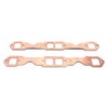 2pcs Square Port Copper Plating​ Header Exhaust Gaskets Reusable Fit