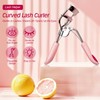 Pink Stainless Steel Eyelash Curler for Lasting Styling, with 4
