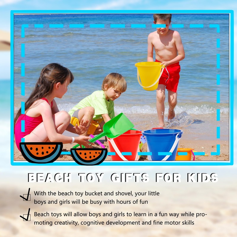 Feradny 40 Pack Beach Bucket and Shovel Set Mini Plastic