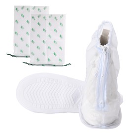 1 Pair Non-Slip Shoe Covers, Waterproof, Reusable Rain Cover Shoes, Rain Covers Shoes with Zip, Overshoes Waterproof for Rain, Snow Day, Muddy Roads (XXL)