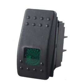 XT AUTO 12V 20 Amp 3pins Green Light Rocker Switch Kit by XT AUTO