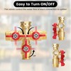 Garden Hose Splitter 3 Way, Heavy Duty 3-Way Brass Valve