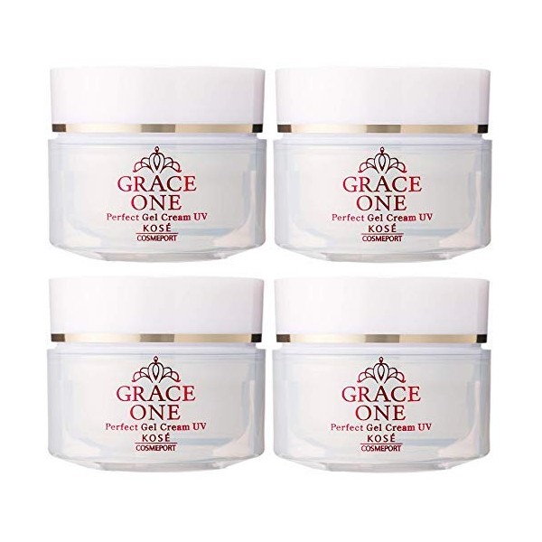Kose Grace One All-in-One Rich Repair Gel UV (SPF 50+ PA++++), 3.5 oz (100 g) x 4 Packs