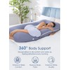 QUEEN ROSE Pregnancy Pillows, 60 Inch Cooling U Shaped Body
