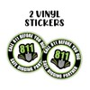 Call Before You Dig 811 Sticker Sign 2pk Round Vinyl