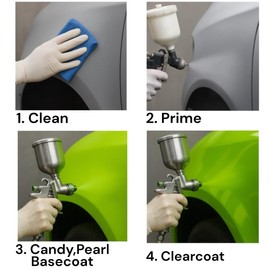 LiME LiNE Candy Pearl Basecoat – All-In-One Base, Pearl & Candy Color | Tri-Stage Look in One Step | Full-Coverage Candy Look: Must be Cleared with 2K Clearcoat (Grimace Purple, 1 Quart)