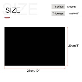 MECCANIXITY ABS Plastic Sheet 10 Inch x 8 Inch x 0.04 Inch ABS Styrene Sheets for Building Model DIY Crafts Panel Black 1 Pcs