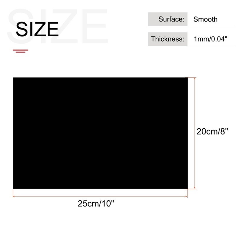 MECCANIXITY ABS Plastic Sheet 10 Inch x 8 Inch x