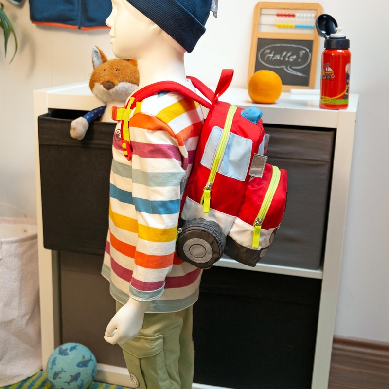 sigikid Unisex Children's Backpack, Tractor Children's Backpack, Red/Fire Engine