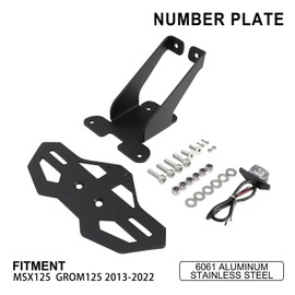 IUVWISN Grom Fender Eliminator License Plate Holder Bracket for Grom MSX125 2024 2023 2013-2022,with Plate Light