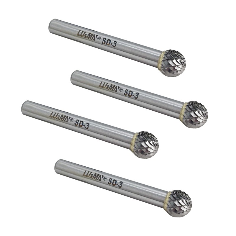 SD-3 Tungsten Carbide Burr Rotary File, Double Cut Ball Burs,